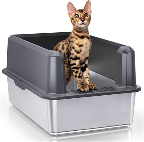 metal litter box near me|largest stainless steel litter box.